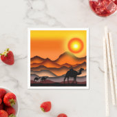 Sunset Desert Camel Napkins Serviette (Beispiel)