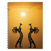 Sunset Desert Sun Kokopelli Notebook Notizblock (Vorderseite)