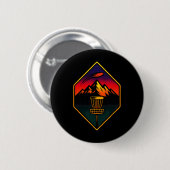 Sunset Disc Golf - Berge Sket Bäume Button (Vorne & Hinten)