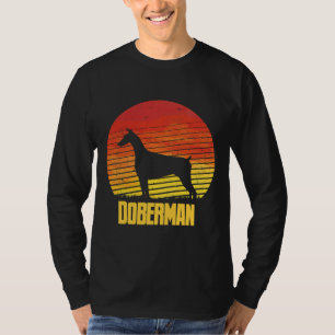 Sunset Doberman Cool Sunshine Hund Silhouette T-Shirt