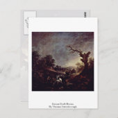 Sunset Draft Horough by Thomas Gainsborough Postkarte (Vorne/Hinten)