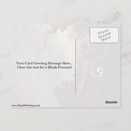 Sunset Draft Horough by Thomas Gainsborough Postkarte (Rückseite)