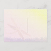 Sunset Dragonfly Couple Wedding Save the Date Ankündigungspostkarte (Rückseite)