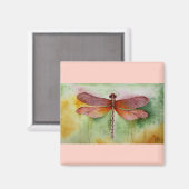 Sunset Dragonfly Magnet (Vorderseite/Rückseite)