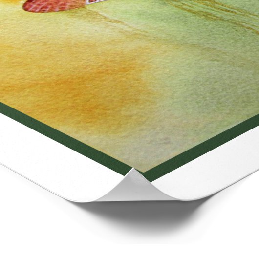 Sunset Dragonfly Poster (Ecke)