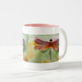 Sunset Dragonfly Zweifarbige Tasse (VorderseiteRechts)