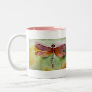 Sunset Dragonfly Zweifarbige Tasse