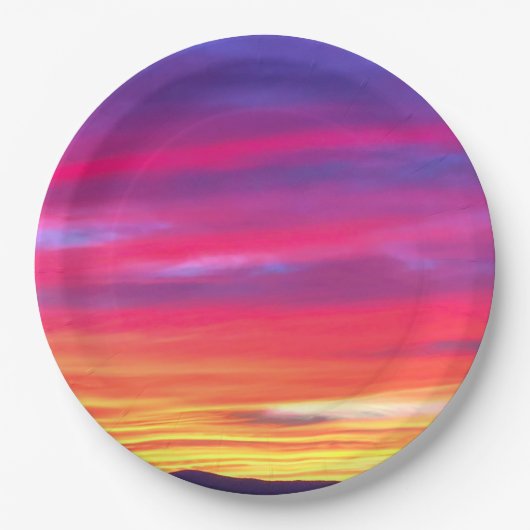 Sunset Dreams: Lebhaft Pappteller (Vorderseite)