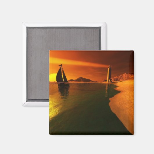 Sunset Dreams Magnet (Vorderseite/Rückseite)