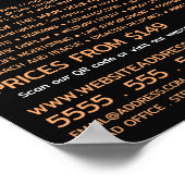 Sunset Drone Silhouette, Drone Rental Company Poster (Ecke)