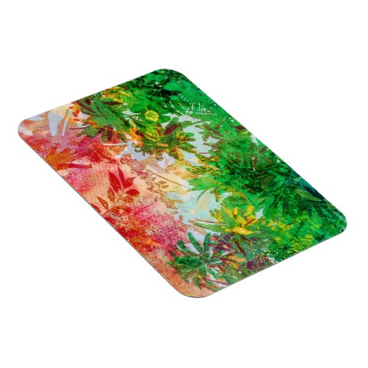 Sunset Dschungel Tropical Palm Blätter Magnet (Rechte Seite)