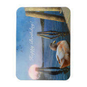 Sunset Duck Happy Birthday Magnet (Vertikal)