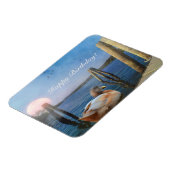 Sunset Duck Happy Birthday Magnet (Linke Seite)