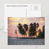 Sunset, E Lemmons, Kuna Yala, Panama Postkarte (Vorne/Hinten)