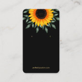 Sunset Earing Display Business Card mit Sonnenblum Visitenkarte (Vorderseite)