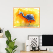 Sunset Egret Poster (Heimbüro)