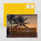 SUNSET Einladung Postkarte (Vorne/Hinten)