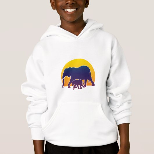 Sunset Elephants Hoodie (Vorderseite)