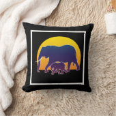 Sunset Elephants Kissen (Decke)