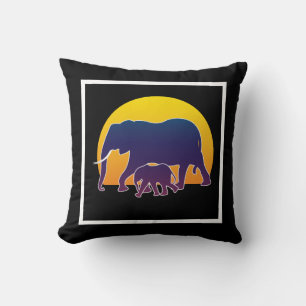 Sunset Elephants Kissen