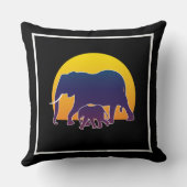 Sunset Elephants Kissen (Rückseite)