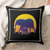 Sunset Elephants Kissen (Decke)