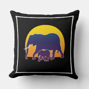 Sunset Elephants Kissen