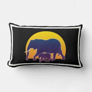 Sunset Elephants Lendenkissen