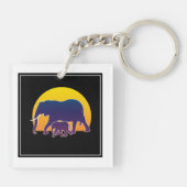 Sunset Elephants Schlüsselanhänger (Rückseite)