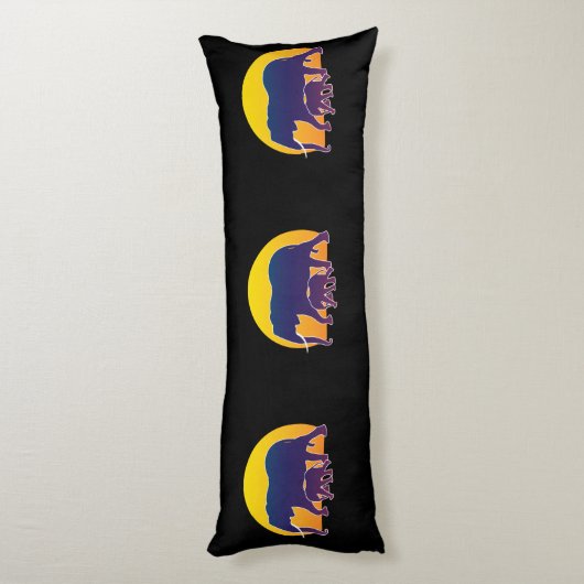 Sunset Elephants Seitenschläferkissen (Rückseite (Vertikal))