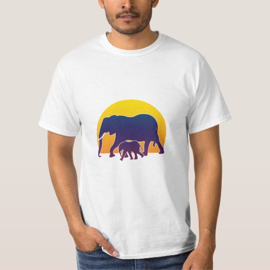 Sunset Elephants T-Shirt (Vorderseite)