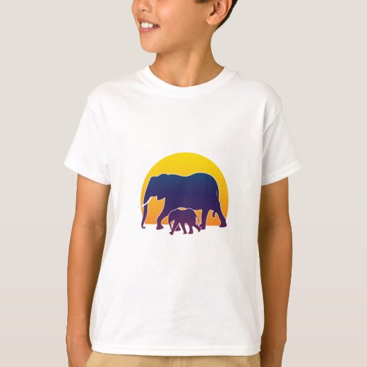 Sunset Elephants T-Shirt (Vorderseite)