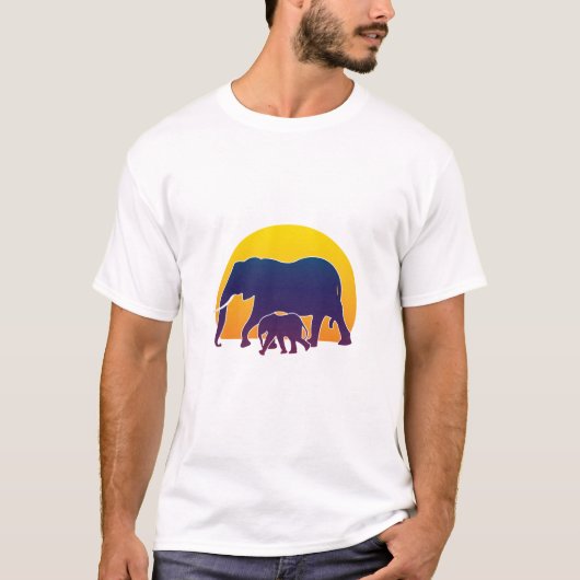Sunset Elephants T-Shirt (Vorderseite)