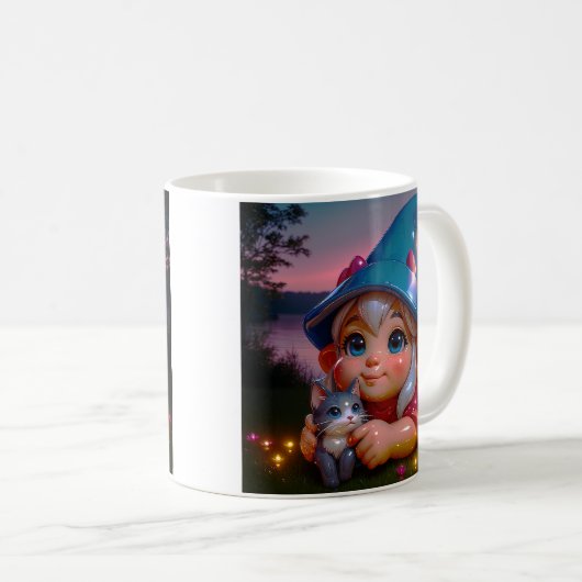 Sunset Elf Cat Kaffeetasse (VorderseiteRechts)