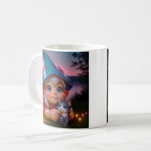 Sunset Elf Cat Kaffeetasse (Vorderseite Links)