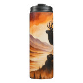 Sunset Elk, Majestät der Berge Thermosbecher (Vorderseite)