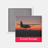 Sunset Escape Magnet (Vorderseite/Rückseite)
