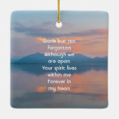 Sunset Evening Sky Dusk Memorial Pocket Keepsake Keramikornament (Rückseite)