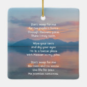 Sunset Evening Sky Dusk Memorial Pocket Keepsake Keramikornament (Rückseite)