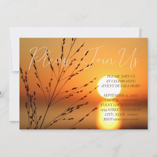 Sunset Event Einladung (Vorderseite)