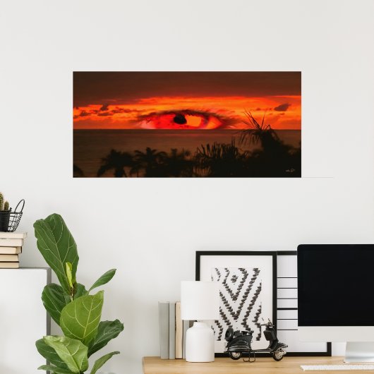 Sunset Eye 2106 Art Print Poster (Heimbüro)