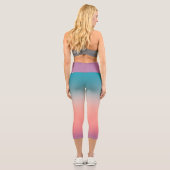 Sunset Fade Pastel Capri Leggings (Rückseite)