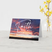 Sunset Faith Mountains Cross Christlich Blank Karte (Gelbe Blume)