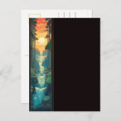 Sunset Falls Postkarte (Vorne/Hinten)