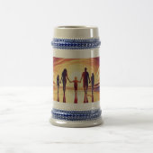 Sunset Family Beach Walk Beer Stein - Tasse (Mittel)