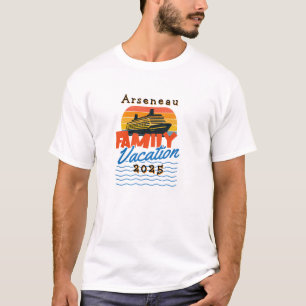 Sunset Family Cruise Orange PERSONALIZE T - Shirt