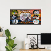 Sunset Family Foto Collage 1577 Art Print Poster (Heimbüro)