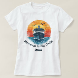 Sunset Family Name Vacation Cruise Ship Keepsake T-Shirt
