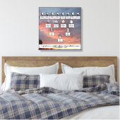 Sunset Family Tree Viergenerationen Leinwand Art (Insitu (Schlafzimmer))
