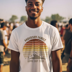 Sunset Family Wiedersehen Custom Mountains Road Tr T-Shirt